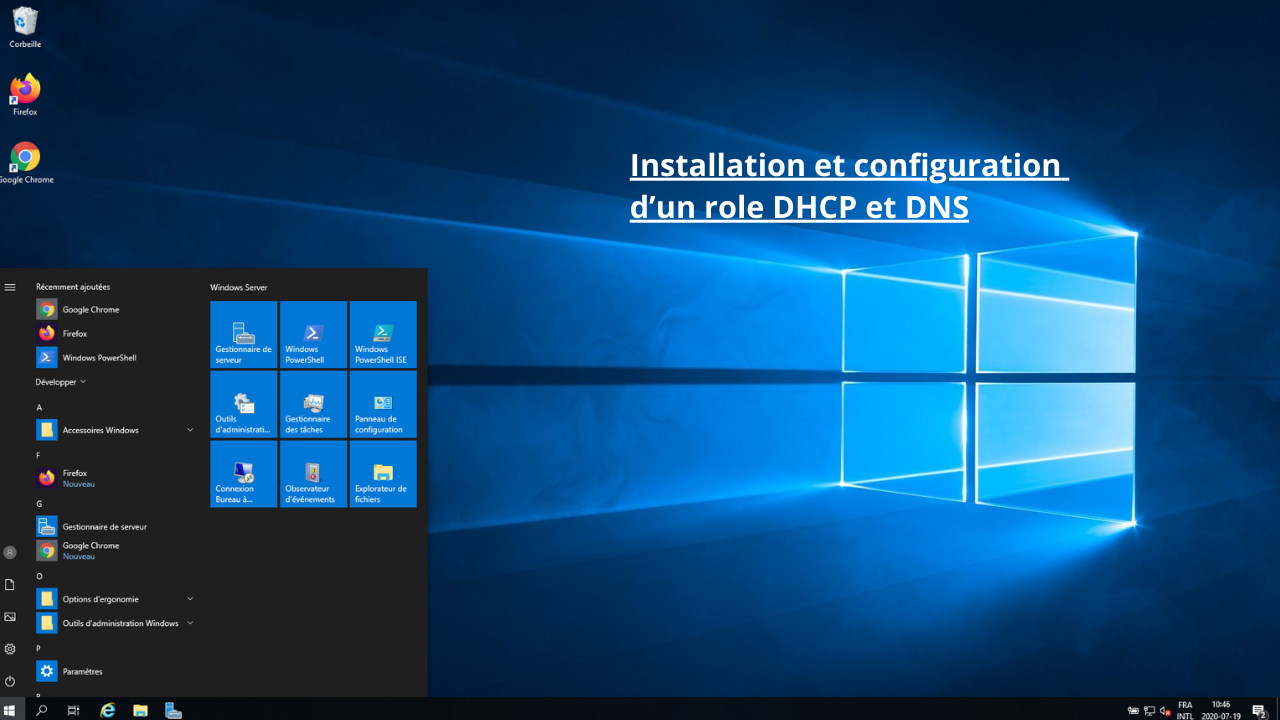 Configuration du DNS et DHCP sur Windows Server